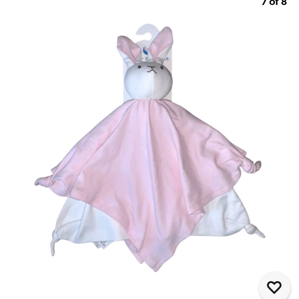 Under The Nile Lovey Bunny Blanket Friend - Baby Pink NWT